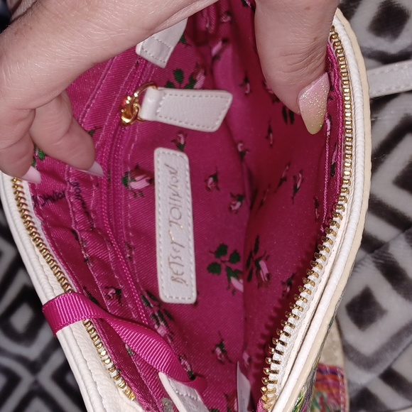 Betsey Johnson Mini Crescent Floral Purse - Picture 4 of 4